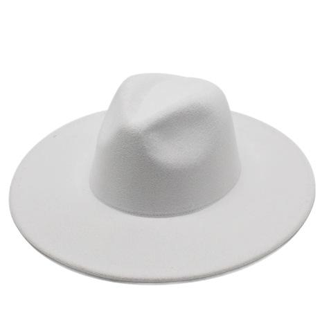 Cappello a tesa larga con visiera piatta da coppia uomo e donna autunno e inverno cappello a cilindro di lana cappello da jazz da gentiluomo