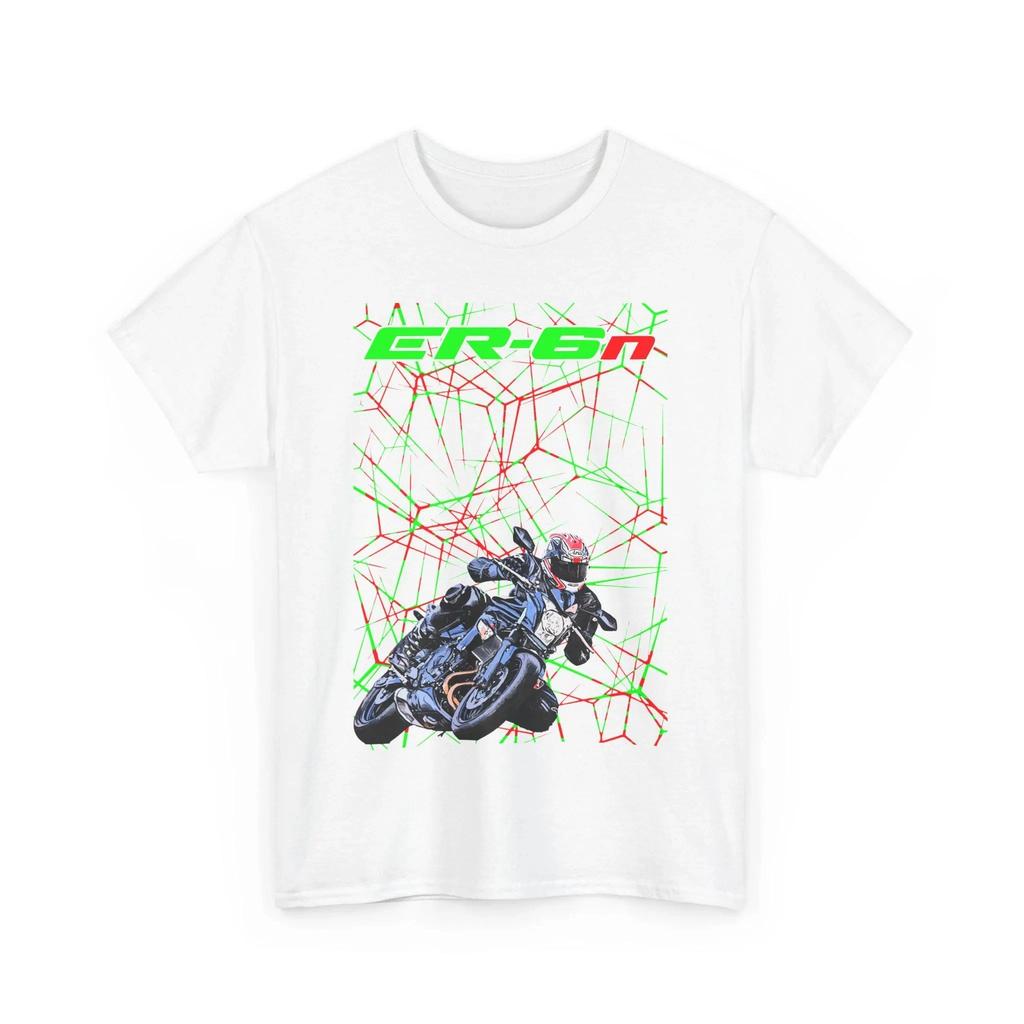 Kawasaki Er-6n Printed Cotton T-shirt 2026 New Summer Men's and Women's Harajuku Clothing Fashion Casual Motorcycle T-shirt
