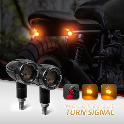 4/2db Motorkerékpár LED Féklámpa Borostyánsárga és Piros Irányjelző Hátsó Lámpa Jelző Figyelmeztető Jelzőizzók Lámpák Motor Kiegészítők