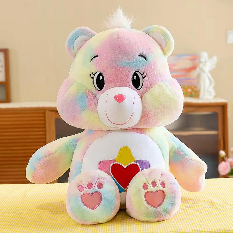 MINISO Rainbow Bear Plush Toys Lovely Care Bears Plush Toys Stuffed Dolls Homdecor Teddy Bear Sleeping Plush Pillows Friend Gift 38cm