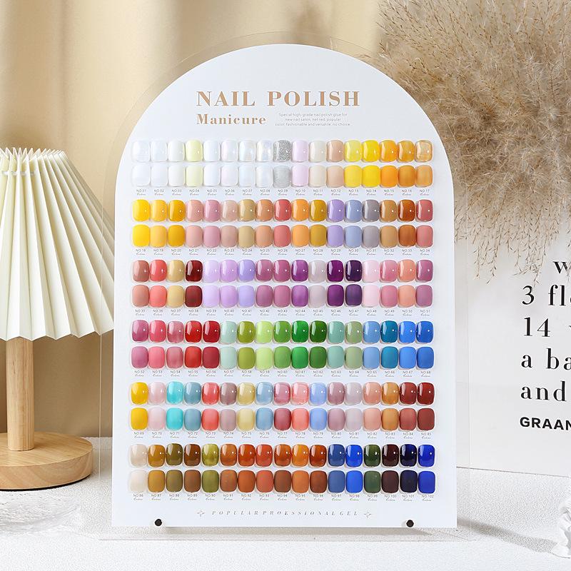 Placă de afișare pentru ojă acrilică cu 102 culori – Suport de salon de înaltă calitate pentru album foto mare