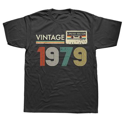 Vintage 1979 Limited Edition Birthday T Shirts Gifts Cotton Summer Tees Tops Mens Graphic Tshirt Clothing Oversized