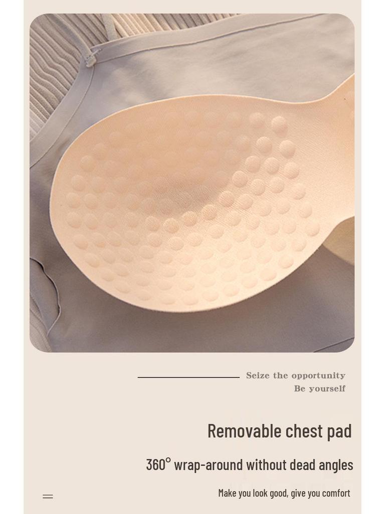 2025 New Style Spaghetti Strap Bralette: Beautiful Back, Thin Straps Bandeau, Anti-Exposure.