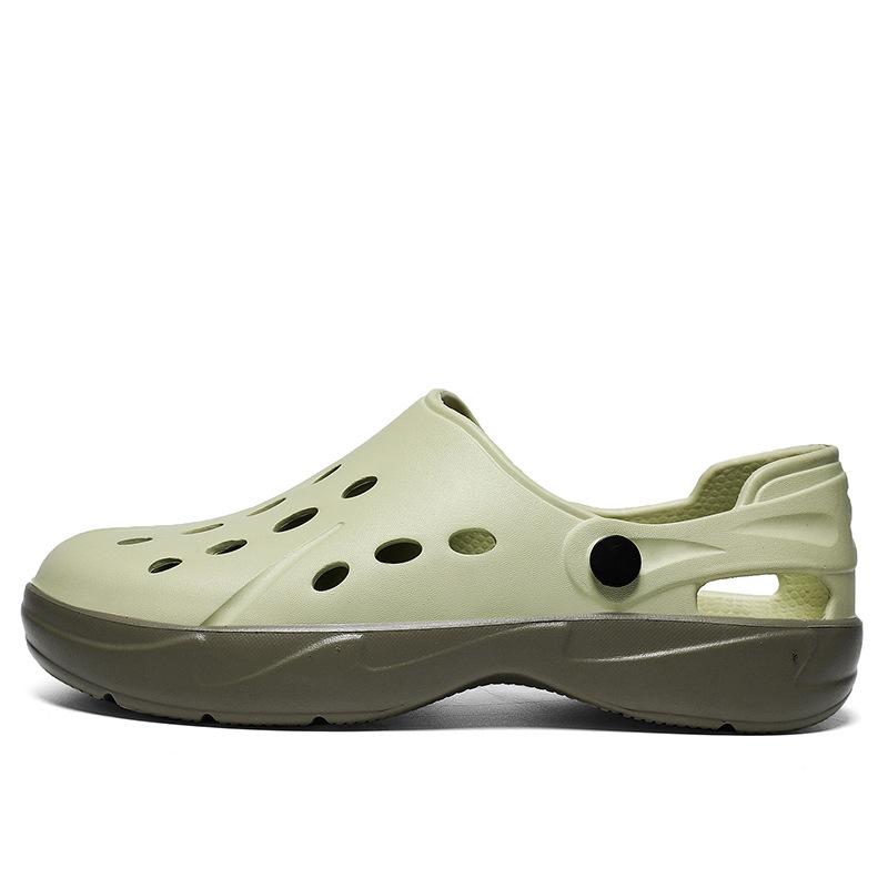 Große Lochschuhe Herren große dicke Sohle Oberbekleidung lässig atmungsaktive Sandalen Sommer neue Sport-Strandschuhe