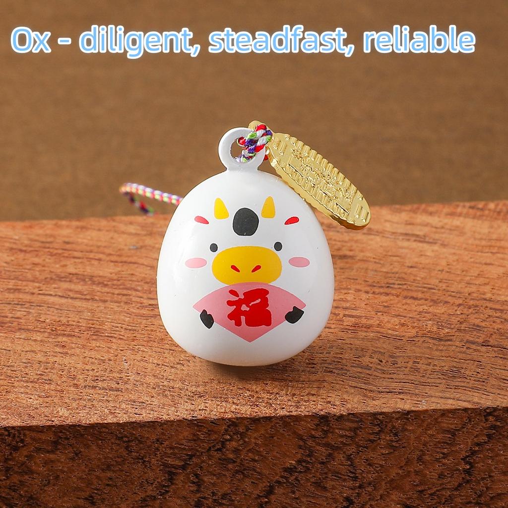 Ny Japansk Stil Sensoji Tempel Vattenljudsklocka Hänge Zodiak Omamori Lyckoamulett Liten Hängande Prydnad för Väskor Dekoration