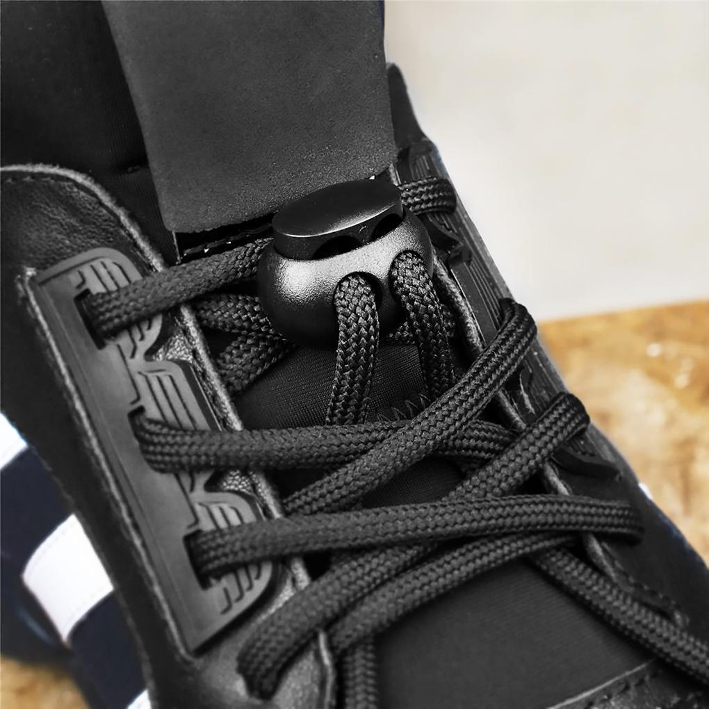 10 Pieces Cord Stopper Bag Shoe Round Shaped Drawstring Stoppers with 2 Holes Portable Anti-skid Rope Fastener