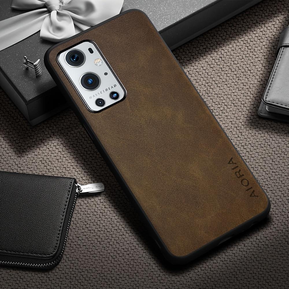 Phone Case - Luxury Retro Faux Leather Phone Case for Oneplus 9 8 7 6 Pro 9R 9RT 9 US 6T 8T 7T Pro Matte Soft Bumper Hard Back Cover Fashion Case