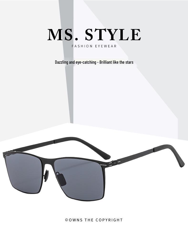 2023 Homerus Screwless Weldless Nylon Polarized Square Frame Sunglasses 7310