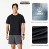 Anta Running Series Solid Color Breathable Versatile Short Sleeve T-Shirt Men Tops Black 952525103-7