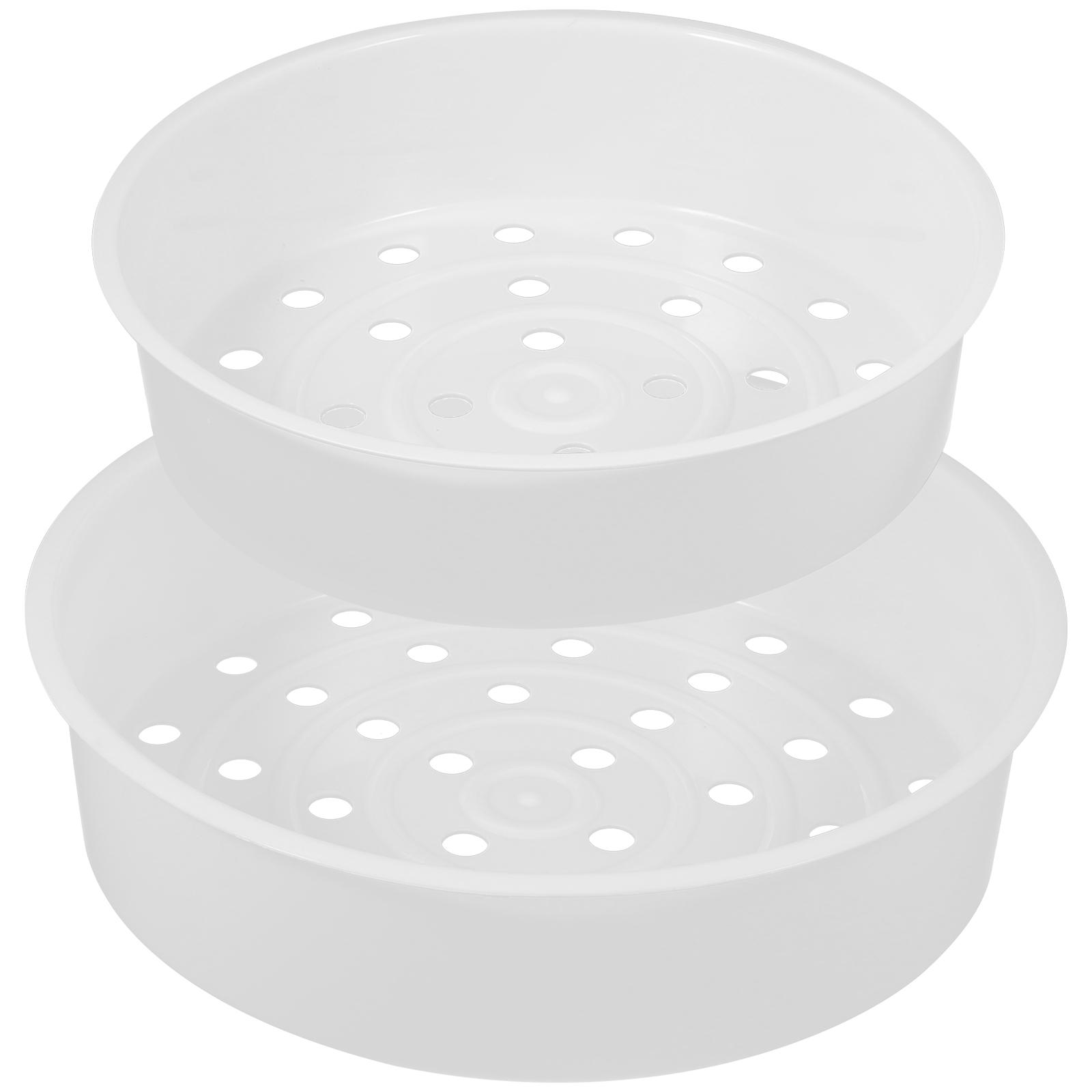 

2 шт. кухонная утварь паровая стойка пластиковая паровая корзина для фруктов белая еда белый