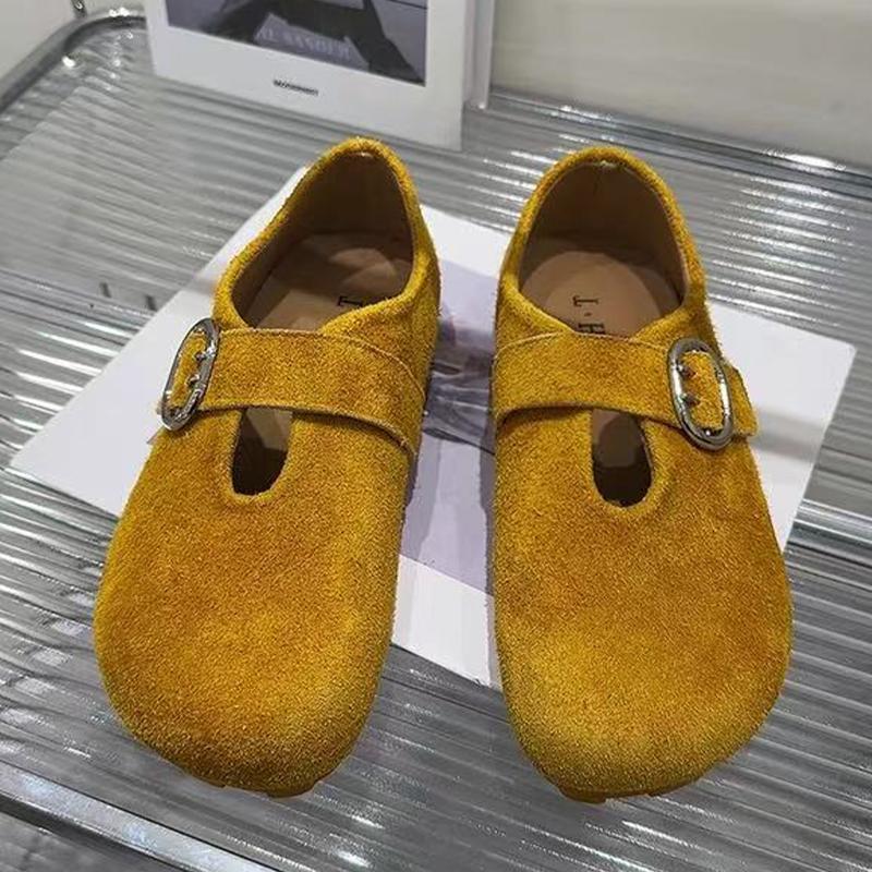 

Flats Women Shoes Suede Casual Loafers Shoes Dress Cozy Sport Autumn 2025 New Brand Walking Designer Zapatillas De Mujer 40 жёлтый