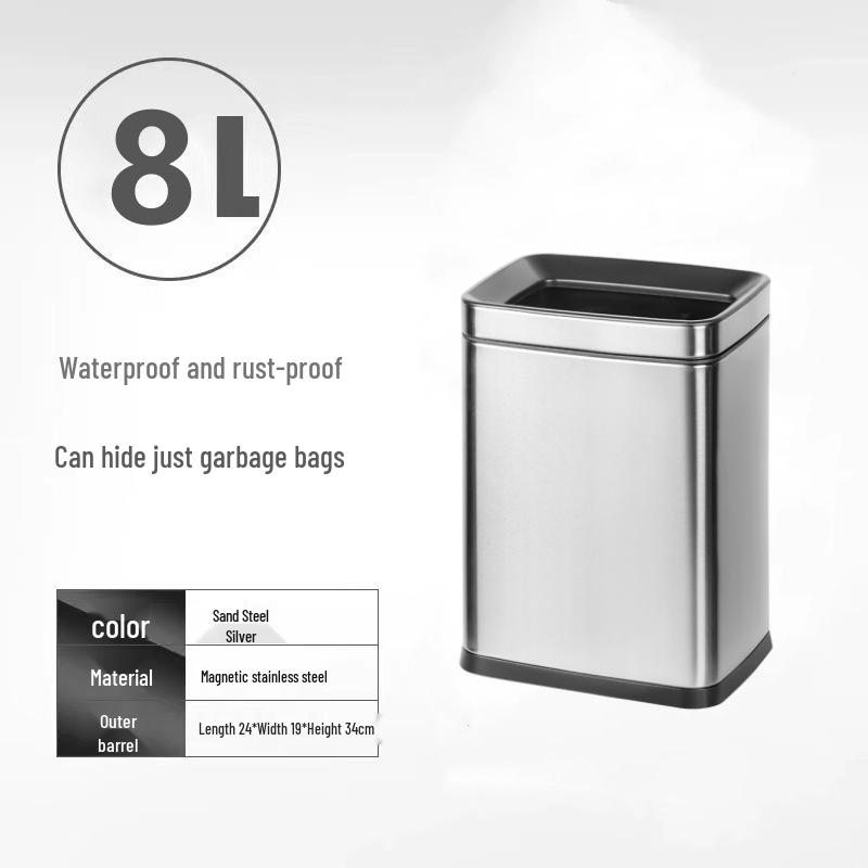 Stainless Steel Foot-Operated Bathroom Trash Can