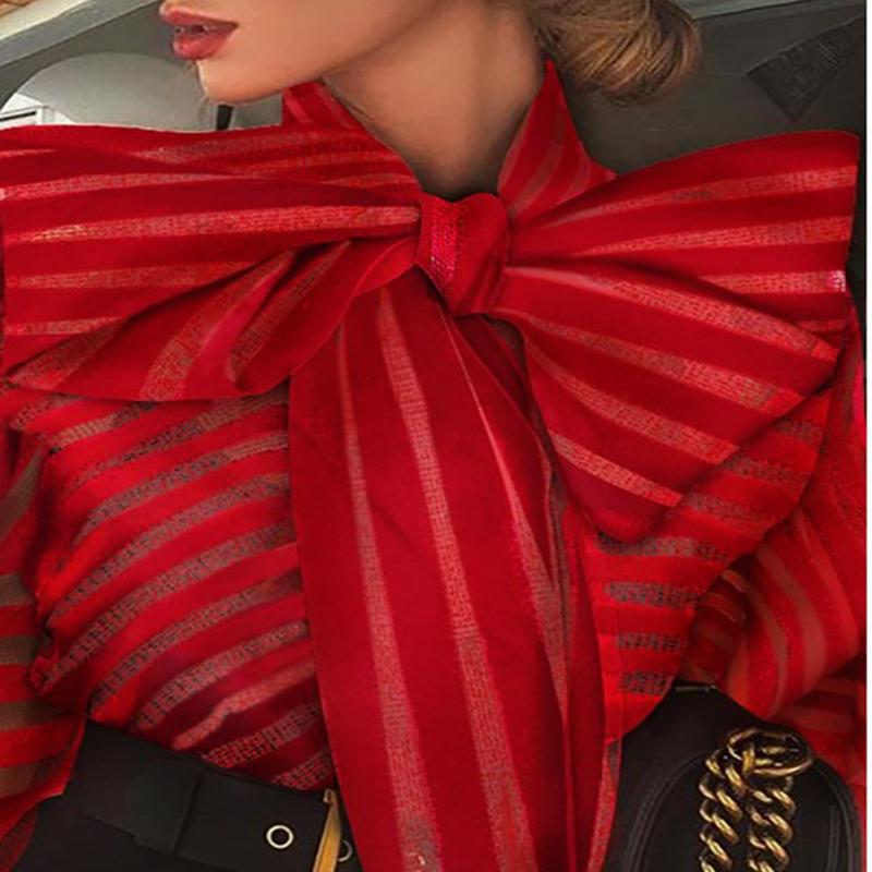 Women's Long-sleeved Wide-collar Top Bottoming Shirt Blouse