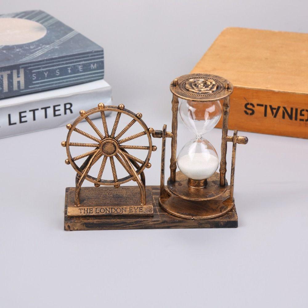 Sand Glass Ferris Wheel Hourglass Rotating Ferris Wheel Ornament Sand Clock Timer  Desktop Decor