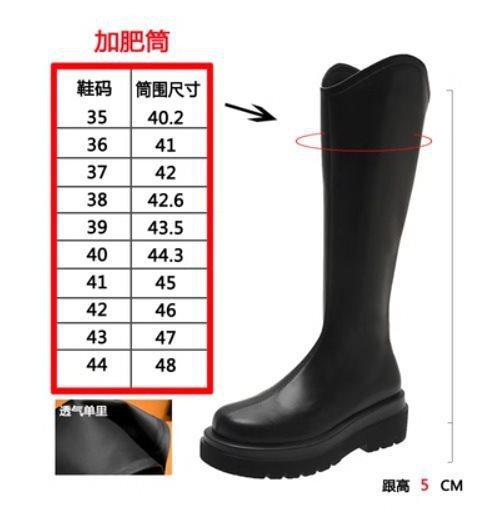 2025 long boots knight boots medium tube new autumn and winter small tall boots velvet long boots thick-soled Martin boots women