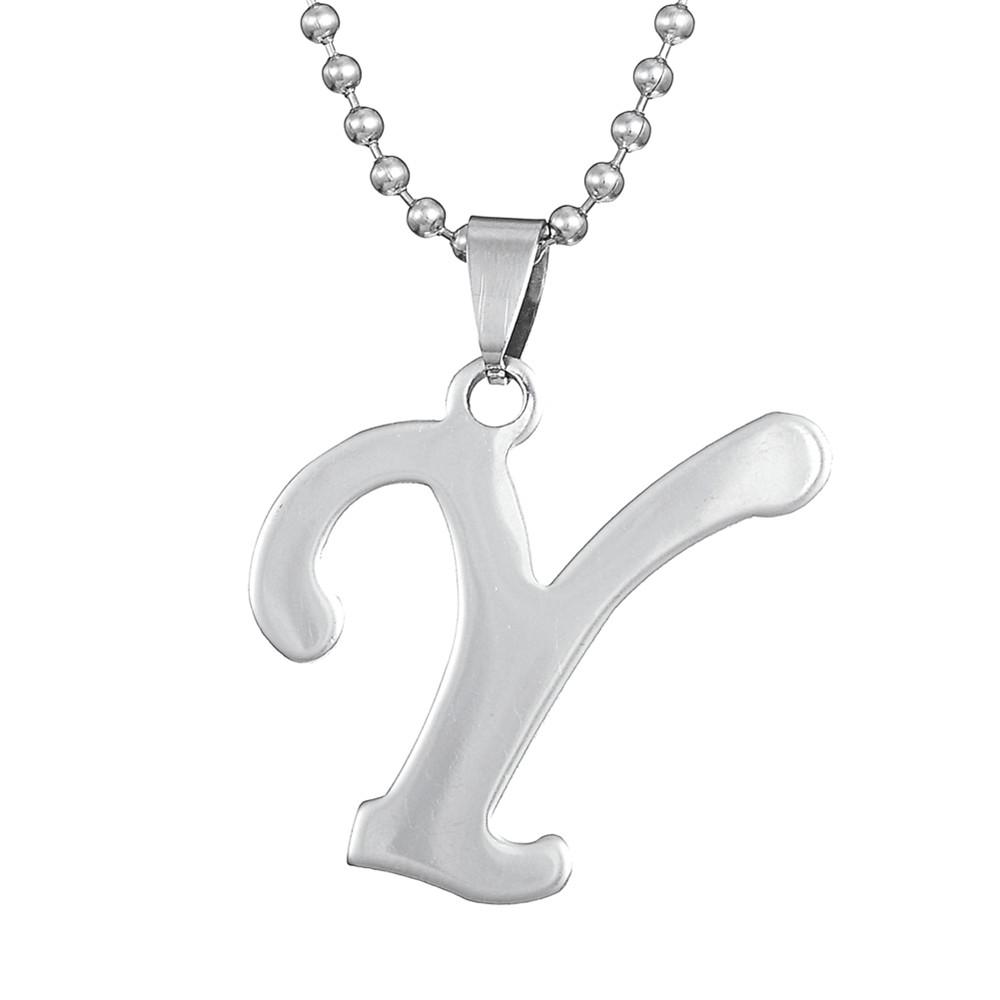 

My Shape A-Z Alphabet Jewelry Girls Name Necklace Gift Friendly Alloy English Letter C E F I J K L M N Capital Pendants