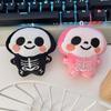Squeaky Devil Skeleton Plush Brooch Pendant - Cartoon Doll for Bag/Shoe Decoration