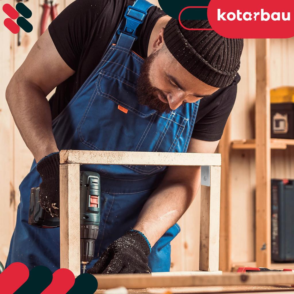 KOTARBAU® Carpenter's Angle Construction Connector Stainless Steel Galvanized 30 X 30 X 25 MM Set of 100 PCS