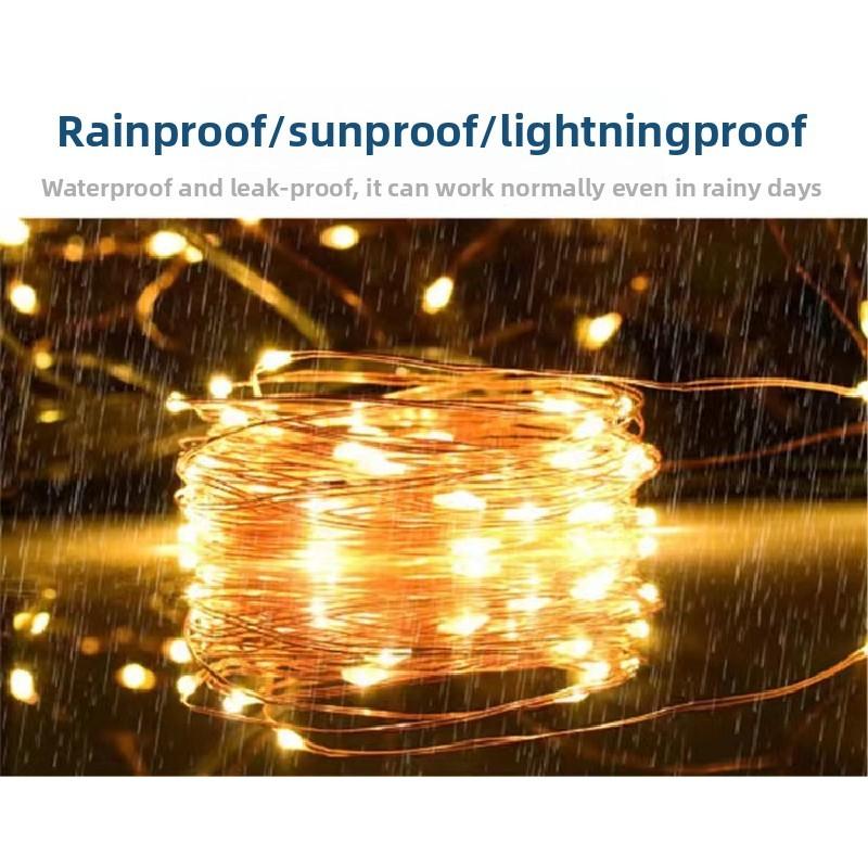Kupferdraht Lichterkette mit Fernbedienung für Weihnachtsfeierlichkeiten