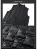 Men's Patchwork Duck Down Vest - Warm, Lightweight Stand Collar for Autumn/Winter