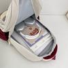 High value, fresh and sweet backpack, junior high school students contrasting color splicing large-capacity backpack