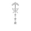 Color Zircon Spiral Piercing Navel Nail Color Butterfly Wind Navel Clip Rabbit Navel Buckle