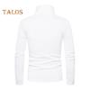 Spring Autumn Men Fitness Top Slim Fit High Collar Stretchy Long Sleeves Solid Color Pullover Fitness Sport Top Winter Bottoming Clothes