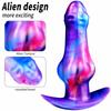 New Colorful Liquid Silicone Anal Plug – Realistic Phallic Design, Suitable for Anal Play and Masturbation (BDSM/Adult Toy #S)