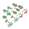 12pcs Plant Patches DIY Decoration Plant Appearance Cotton Iron On Patches Easy Iron Embroidered Patch for Dress Package