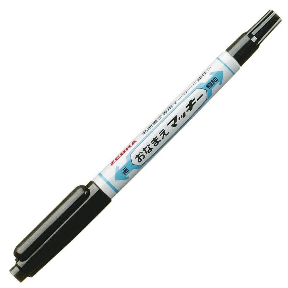 Zebra Oil-Based Marker, Name Maki Dual-Purpose, YYTS7-BK, Black