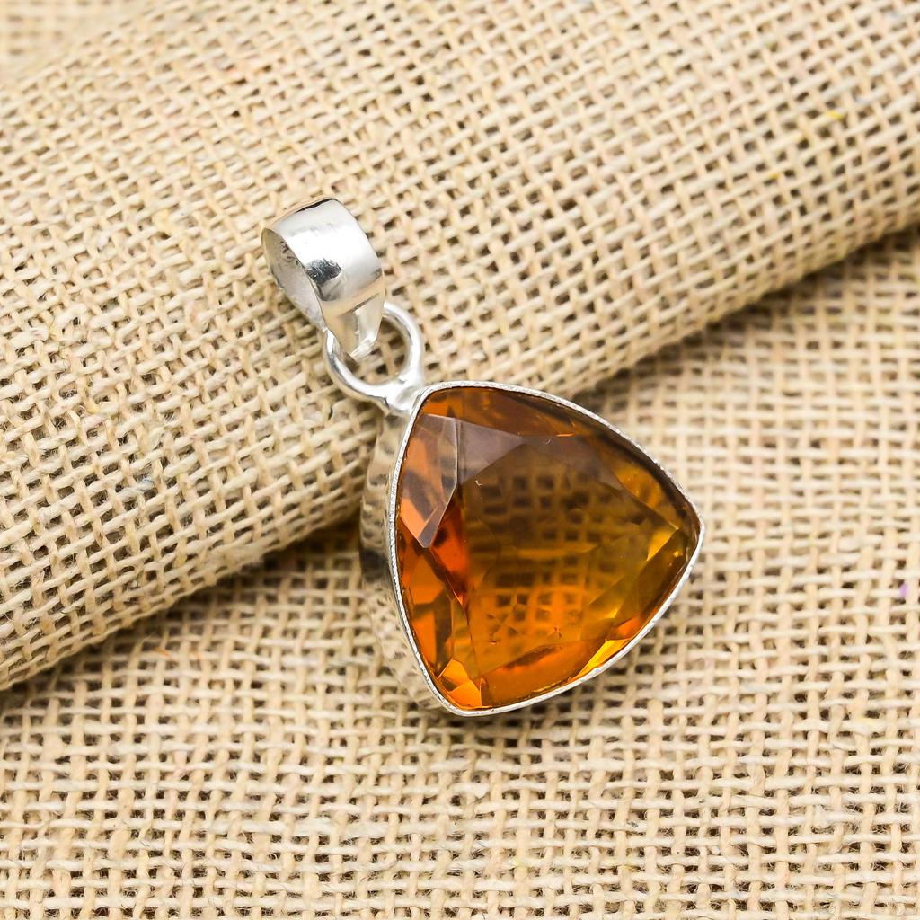 Honey Topaz Pendant, 925 Solid Sterling Silver Pendant, Handmade Gemstone Jewelry, Gifts For Wife Brand New Pendant