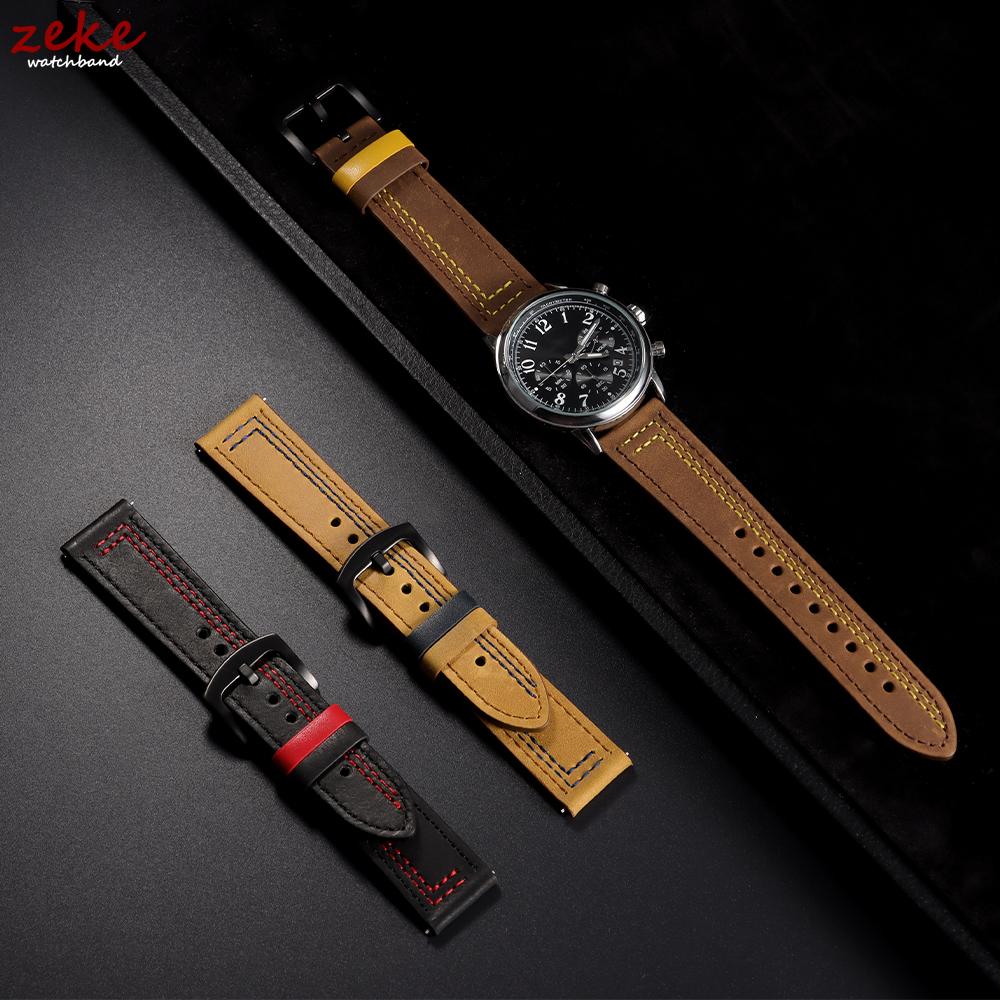 Echtes Leder Uhrenarmband für Huawei Watch GT 2 Armband 20mm 22mm Ersatzbänder für Samsung Galaxy Watch 42mm 46mm Armband