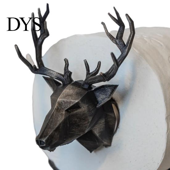 Tissue Dispenser 3D Printed Elk Toilet Paper Holder, Stable Base Bathroom Roll Durable Stand Dispenser, Waterproof PLA Decorative Towel Storage,