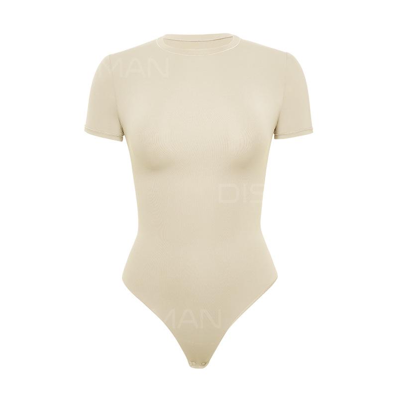 Hot-Selling European & American Style Slim-Fit Long Sleeve Bodysuit: Comfortable, Breathable, Seamless T-Shirt for Spring/Summer