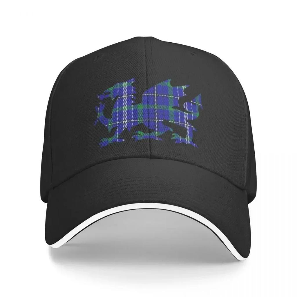 DaviesDavis Family Welsh Dragon Tartan Baseball Cap Hat Luxury Brand Snapback Cap Derby Hat Womens Beach Outlet Unisexs