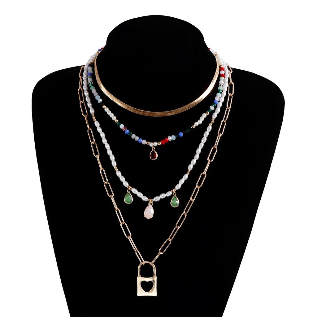 Bohemian Multi-layered Beaded Necklace Colorful Boho Beaded Necklace for Women Ethnic Jewelry Accessories