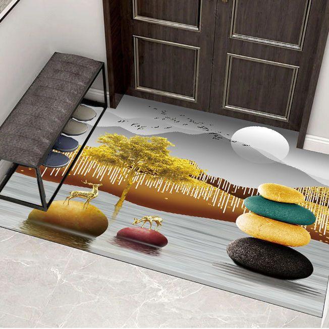 Entrance Mat Floor Mats Non-Slip Back Rubber Welcome Doormat Bathroom Kitchen Mat