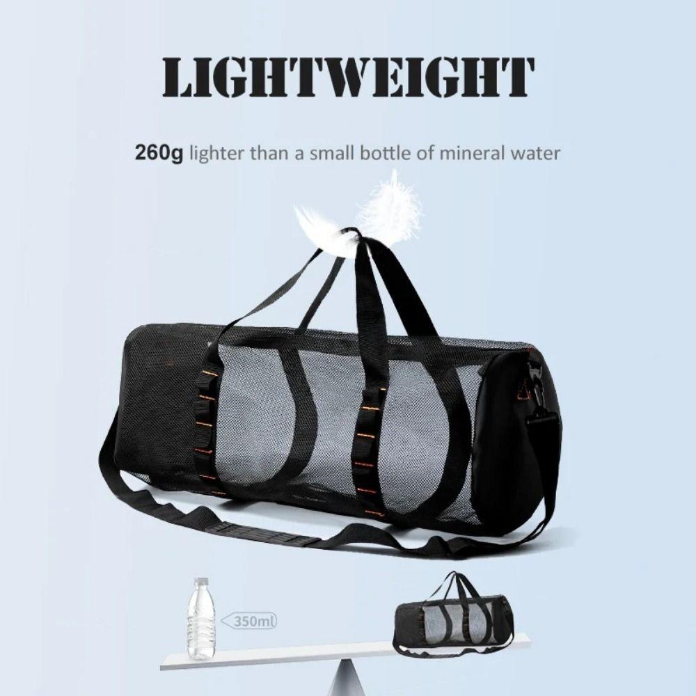 Foldable Mesh Dive Bag Breathable Oversized Beach Gym Bag Durable Dive Gear Pouch  Snorkeling Gear