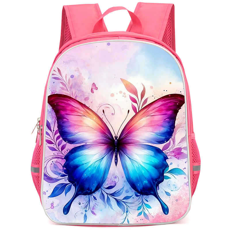 Farfalla Farfalla Stampa ad Alta Definizione Grande Capacità Alto Valore Anti-Gobba Resistente all'Usura Grande Capacità Zaino Scolastico