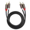 Aluminum Alloy Casing Stereo Speaker Cable Gold Plated Plug Amplifier Cable  Car Audio Systems