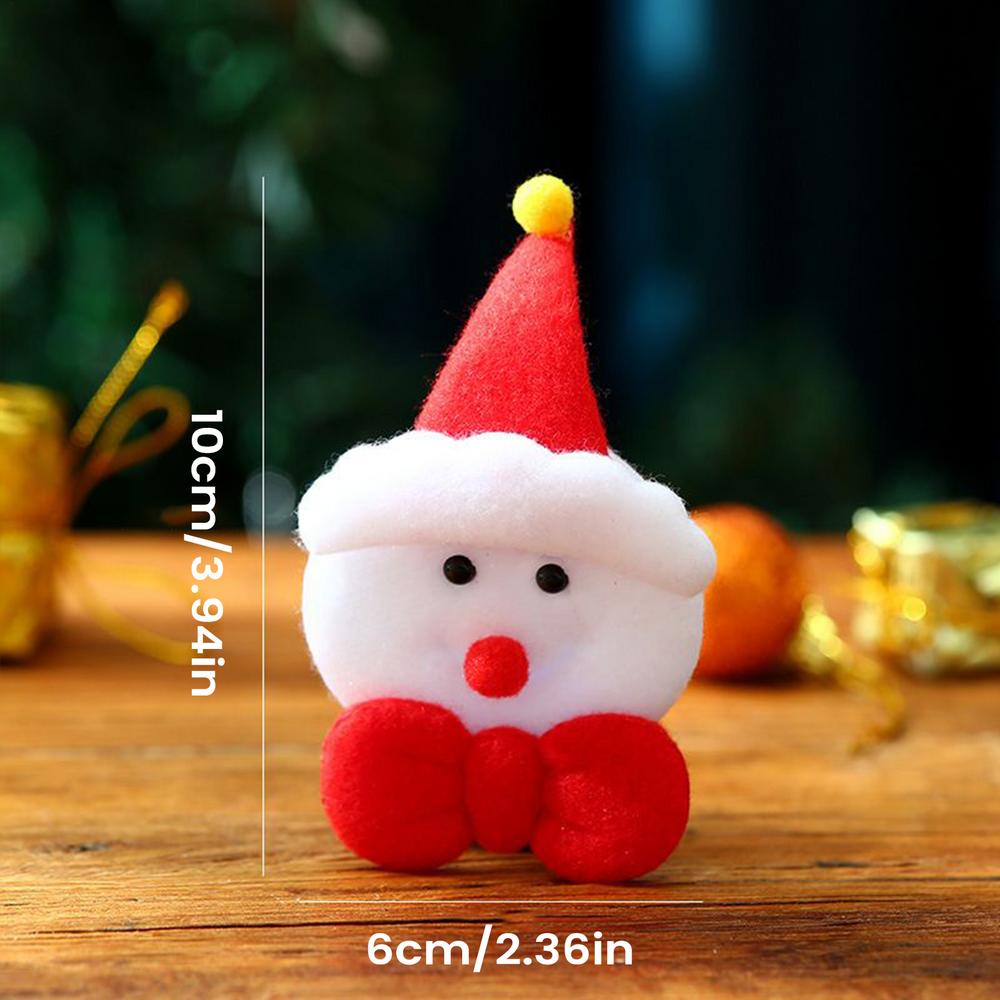 Christmas Iron On Patches 3D Festive Soft Plush Decor Craft Santa Claus Christmas Clothes Patches for Family Friends Home