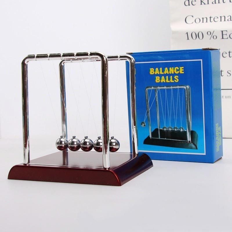 

1 Pc Newton Cradle Balance Steel Balls Perpetual Motion Collision Ball School Teaching, Physics Science Pendulum Home Decoration