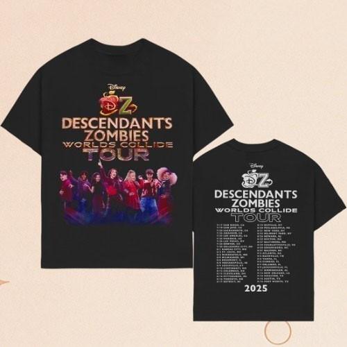 

Descendants Zombies Worlds Collide Tour 2025 T-Shirt. 3XL