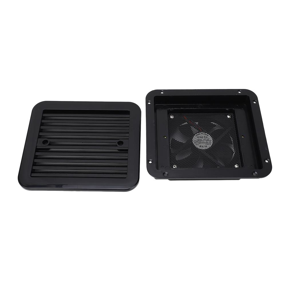 RV Side Vent Fan 8.1 X 7.3in One Way 12V Motorhome Exhaust Fan with Louver Cover and Mesh for RV Trailer