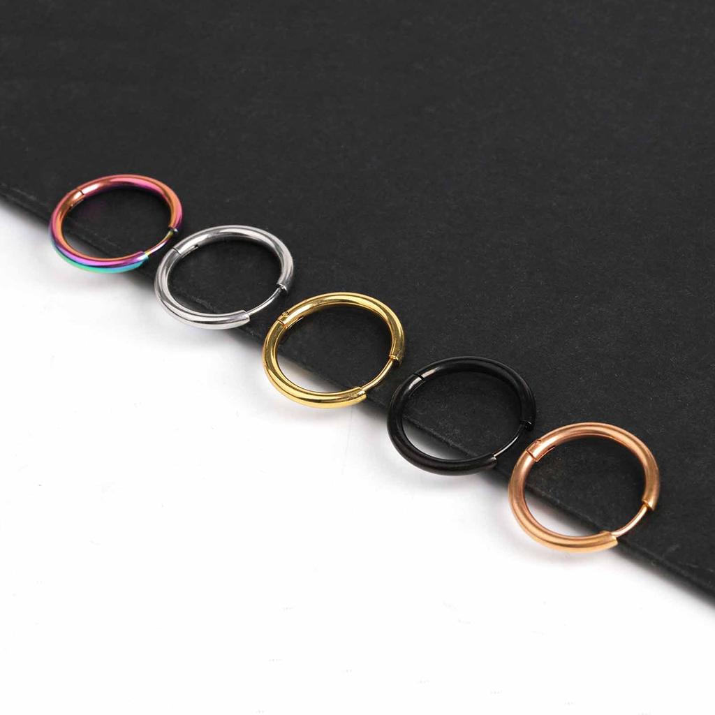 Ear Clip Fashion Simple Stainless Steel Earrings Studs Electroplated Coil Lotus Ear Jewelry Piercing Accessories