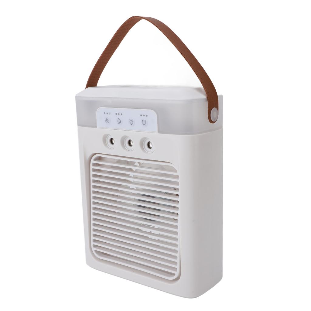 Tragbarer Vernebelungsventilator 400ml Wassertank USB Schreibtisch ätherisches Öl Aromatherapie Luftkühlventilator für Büro Schlafzimmer Weiß