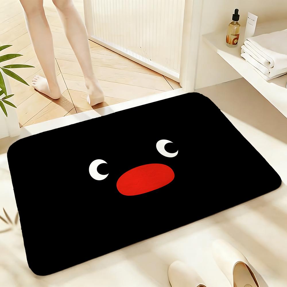Soft Absorbent Non-Slip Rug Cartoon Pingu Floor Mat Home Decor Doormat Bedroom Floor Mat Shower Carpet
