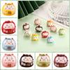 2pcs With Hole Cat Ceramic Ornament Colorful Blessing Cat Beads Cat Ceramic Beads  Jewelry Making