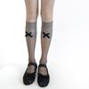 Grey Collection Long Socks for Women Fashion Retro Cosplay Basic High Tube Stockings Sweet Lace Long Socks Over The Knee Socks