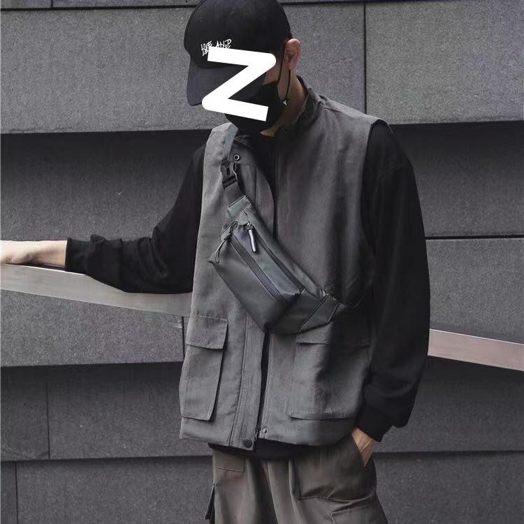 Men's Fashionable Korean Style Crossbody Chest Bag for Casual Outdoor Sports and Cycling